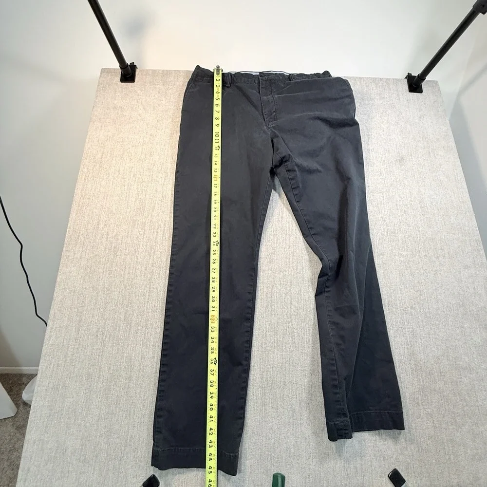 Polo Ralph Lauren Chino Pants Mens 40x36 Black Stretch Straight Fit Casual Pony